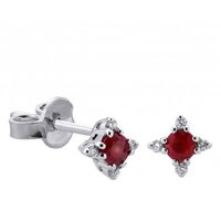 Orecchini Davite & Delucchi Donna in Oro bianco Rubino 0.30 Ct BB 008536 RBS - BB 008536 RBS